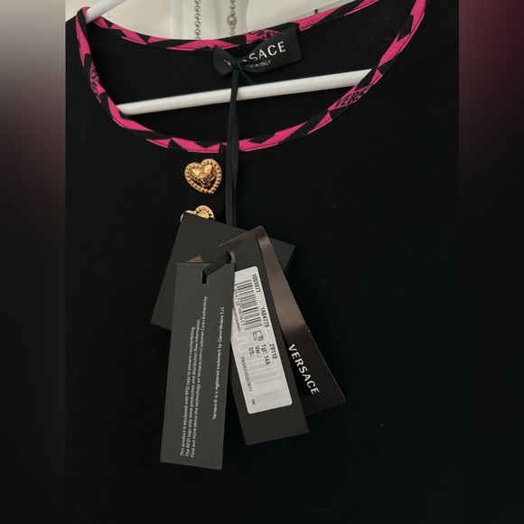 VERSACE Teen Greca printed cotton dress with Medusa buttons RARE (AUTHENTIC) - Picture 6 of 10